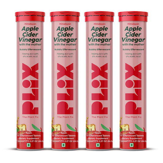  Apple Cider Vinegar Effervescent with 700mg ACV 4 Pack 